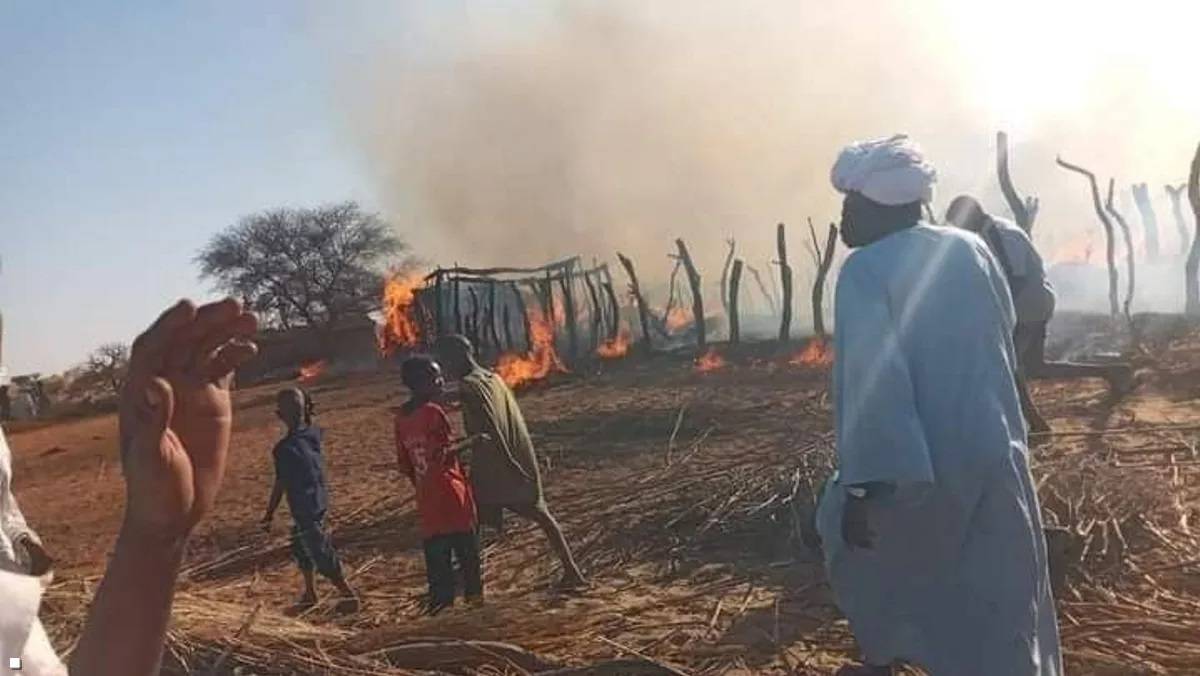 نيران من باطن الأرض تلتهم قرية بدارفور