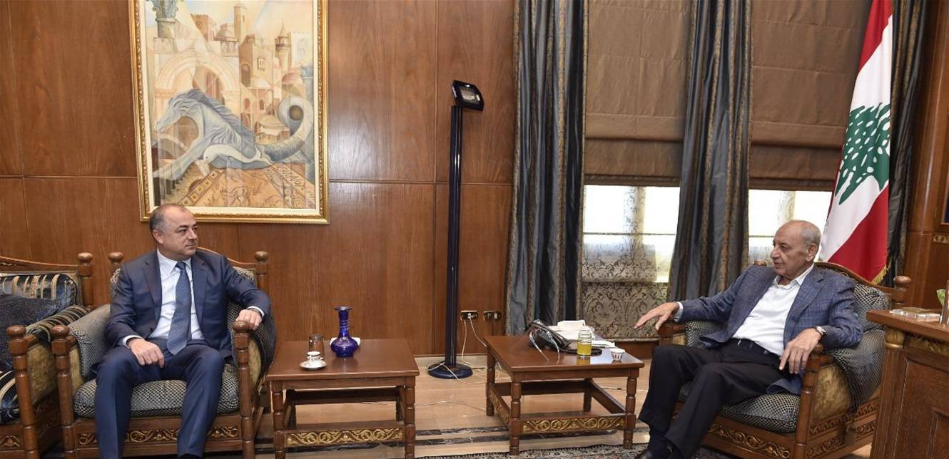 بري التقى بو صعب وعرض مع الوفد العراقي الشؤون التربوية