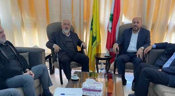 حب الله التقى وفداً من "حماس" وتشديد
على رفض الإحتلال ودعم المقاومة في فلسطين