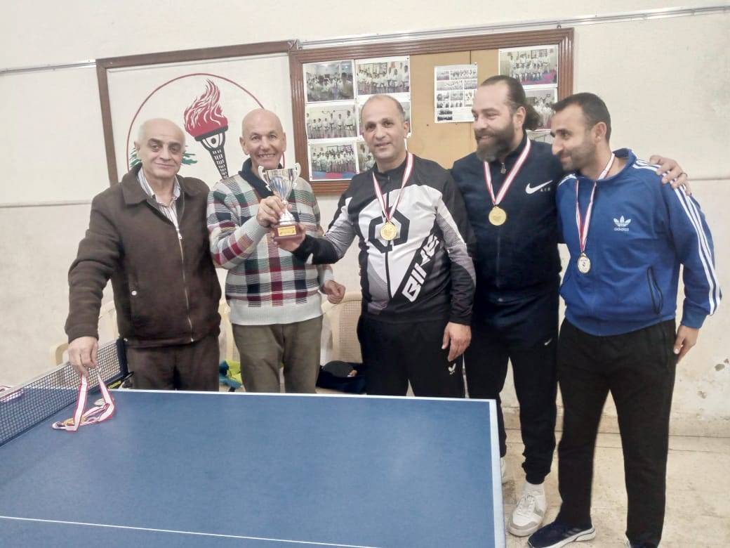 كرة الطاولة : نادي الشباب زحلة بطل البقاع