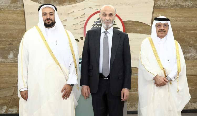 جعجع التقى الوفد القطري في معراب