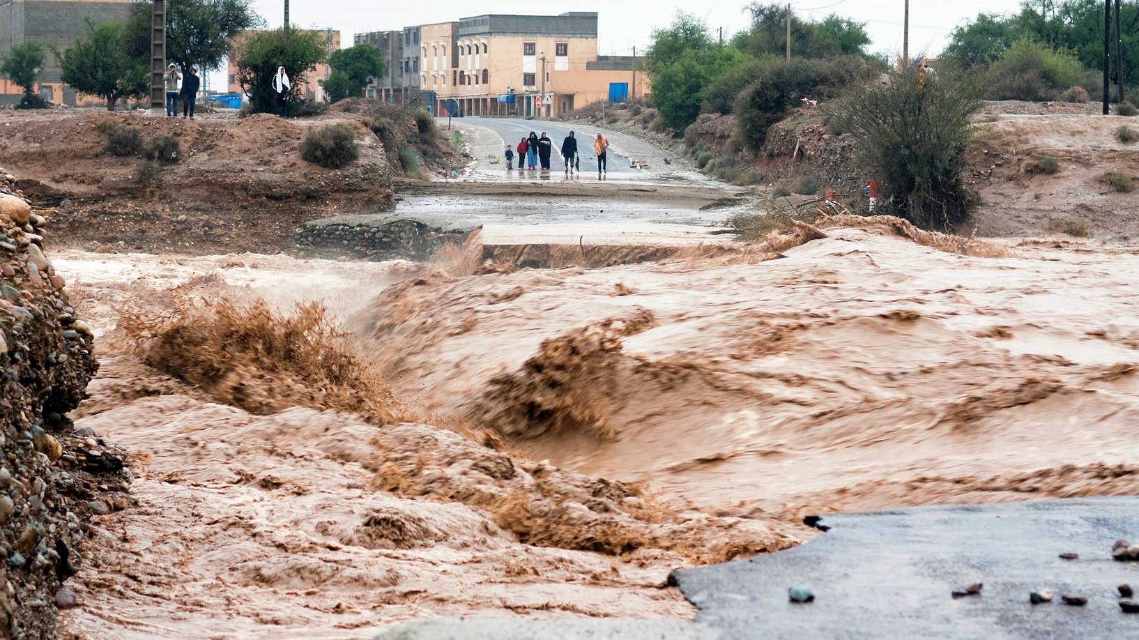 سيول جارفة تضرب إقليم بولمان في المغرب
