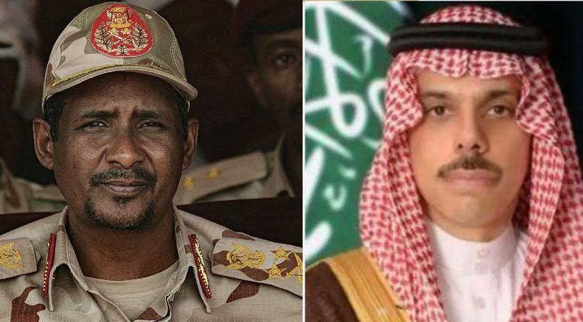 حميدتي وبن فرحان يبحثان الأزمة السودانية