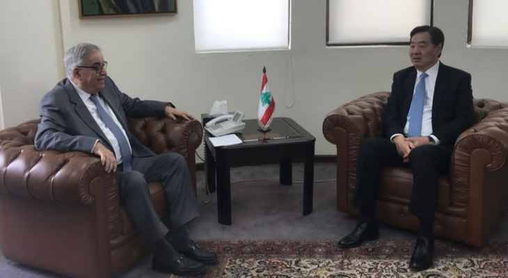 مبعوث صيني: نعرب عن رغبة بلادنا
زيادة الاستثمارات في لبنان