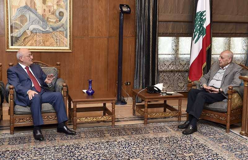 بري استقبل العريضي ومحمد شقير