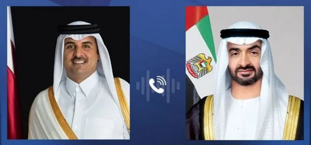 في اتصال هاتفي.. رئيس الإمارات وأمير قطر بحثا العلاقات الأخوية بين البلدين