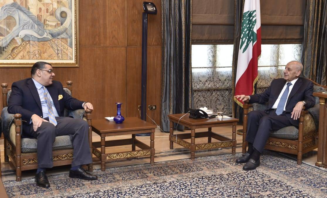 الأوضاع العامة محور لقاء بري وسفير مصر