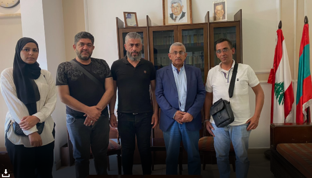 أسامة سعد استقبل وفد "لجنة المهجرين الفلسطينيين السوريين" في صيدا