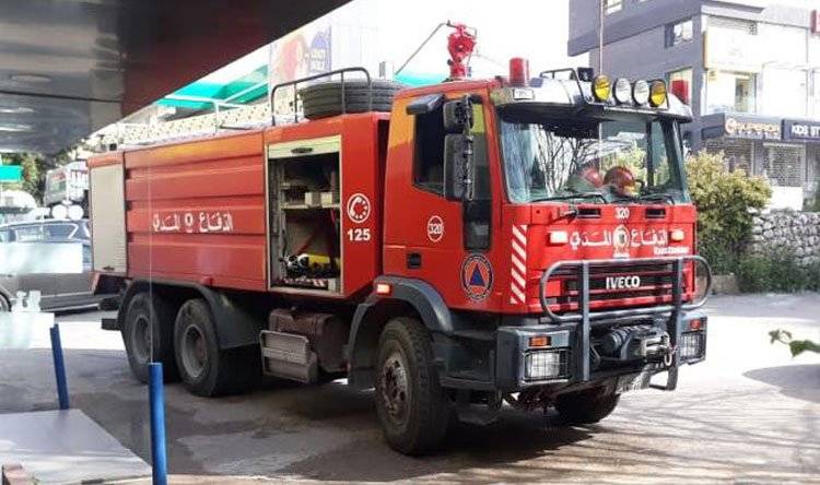 بالصور - حريق قرب مركز "cotton mall" المنصورية