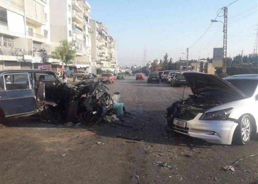 جريحان في حادث سيرعلى طريق عام ضهر العين - الكورة