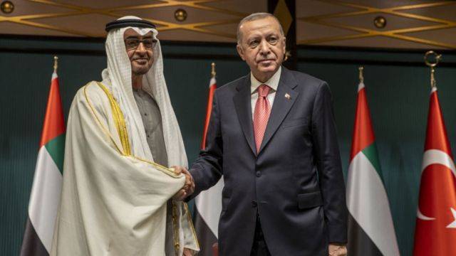 محمد بن زايد وأردوغان يبحثان تعزيز الشراكة الإقتصادية الشاملة بين البلدين