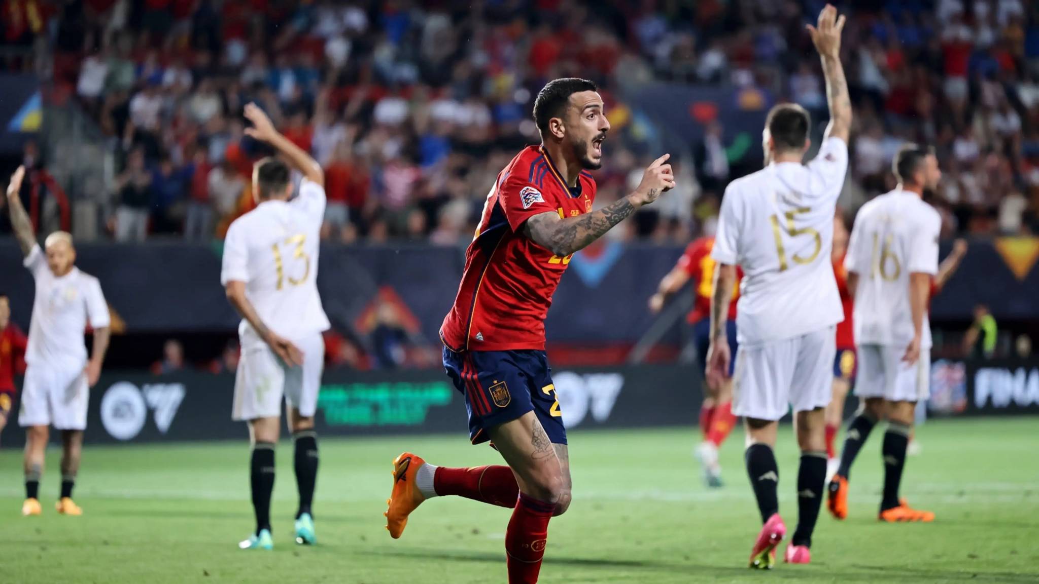 هدف في الوقت القاتل يقود اسبانيا الى نهائي دوري الأمم على حساب ايطاليا
