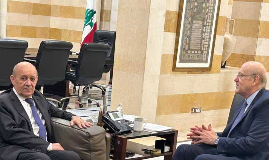 لودريان بعد لقائه ميقاتي: أتمنى لكم نهارا سعيدا!