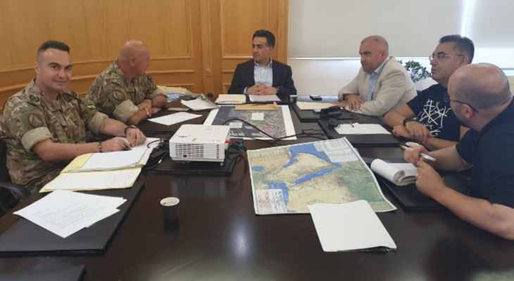 حمية التقى مُدير الشؤون الجغرافيّة في الجيش: إتفقنا
على مسح كامل الشاطئ اللبناني لتحديد المساحات والتعديات