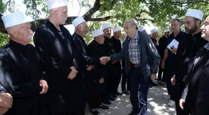 وليد جنبلاط زار خلوات البياضة