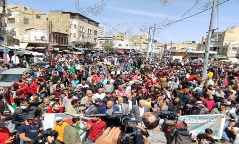 مسيرة شعبية في الأردن دعما للمقاومة الفلسطينية