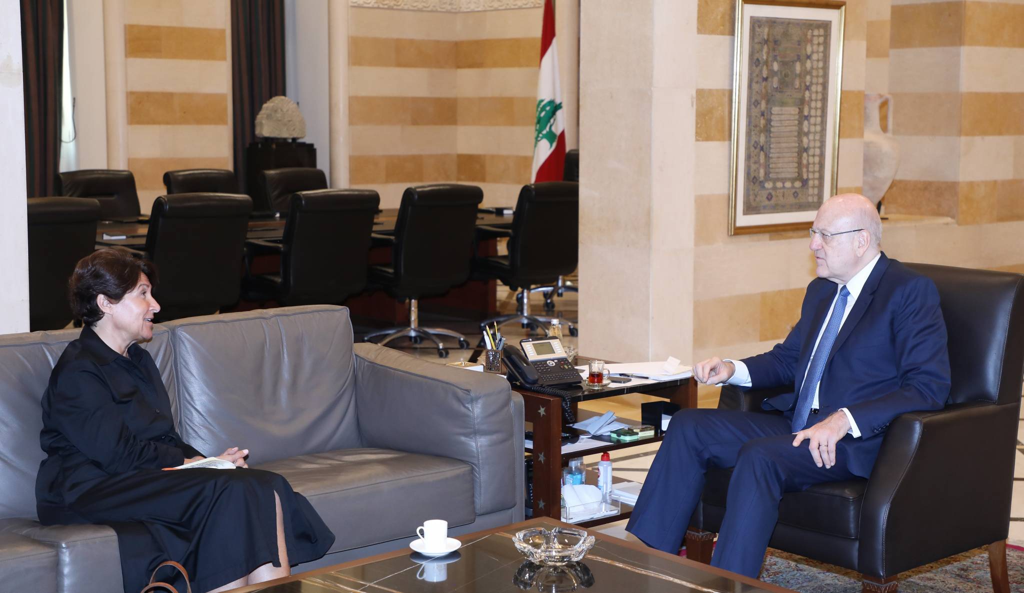 بحث مع غريو في المساعدات للبنان
ميقاتي: نؤكد العمل على دعم
مطالب الجامعة اللبنانيّة وموازنتها