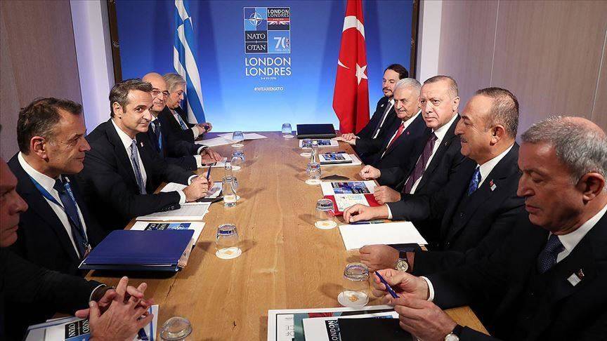 على هامش قمة الناتو... أردوغان يلتقي رئيس الوزراء اليوناني