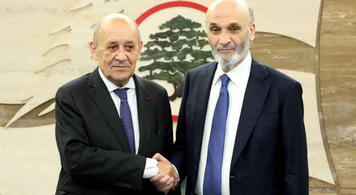 جعجع بعد لقائه لودريان: بري هو الذي يُعطل مجلس النواب