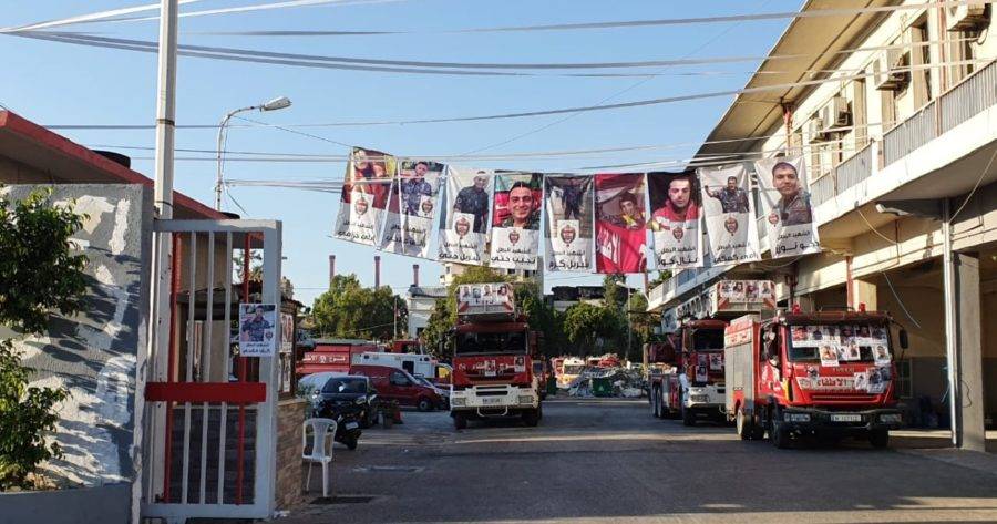 إنطلاق المسيرة من فوج إطفاء بيروت الى تمثال المغترب إحياء لذكرى 4 آب