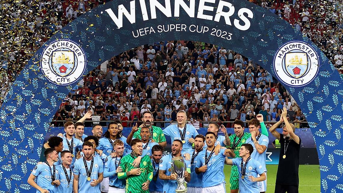 مانشستر سيتي بطلا لكأس السوبر الأوروبي على حساب إشبيلية