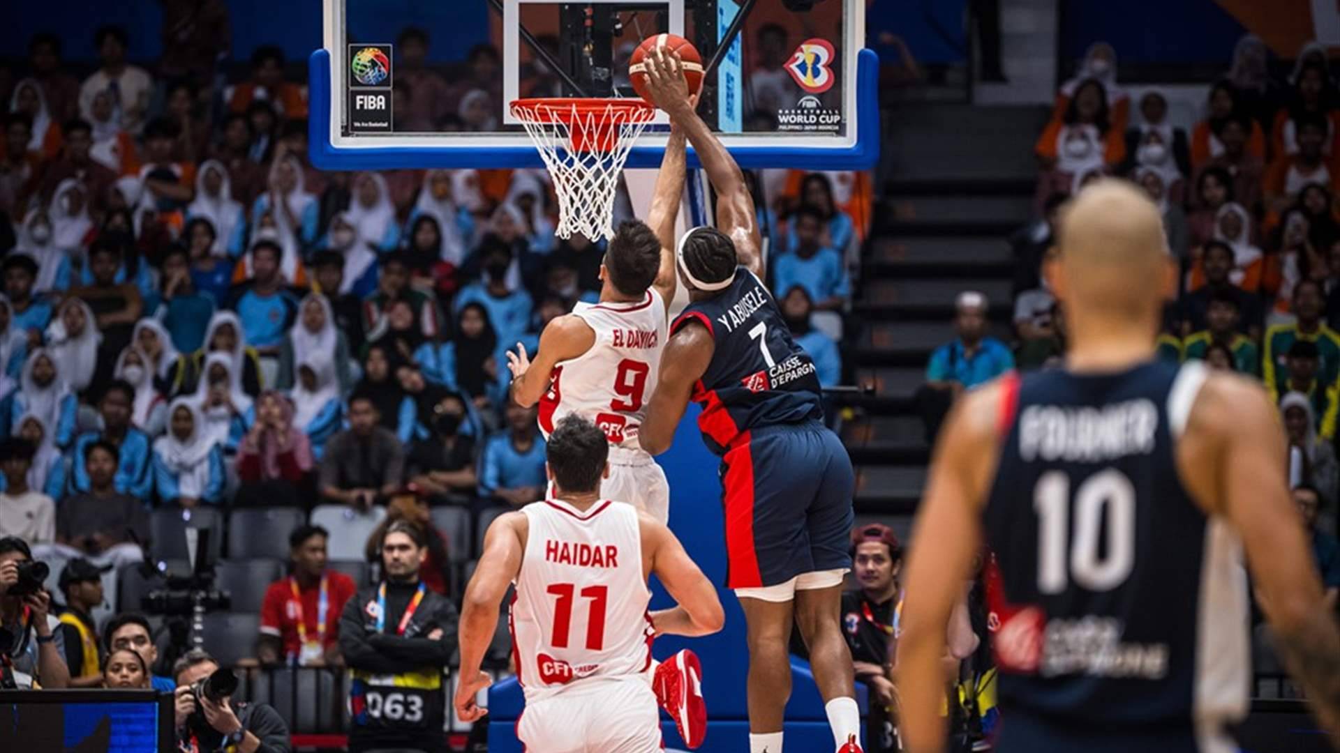 مونديال السلة: لبنان يهدر فوزاً كان في متناوله أمام فرنسا (79-85)