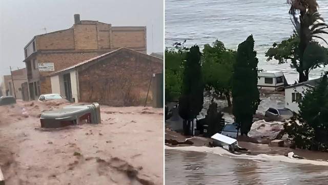 فيديو مرعب للفيضانات العارمة التي اجتاحت إسبانيا