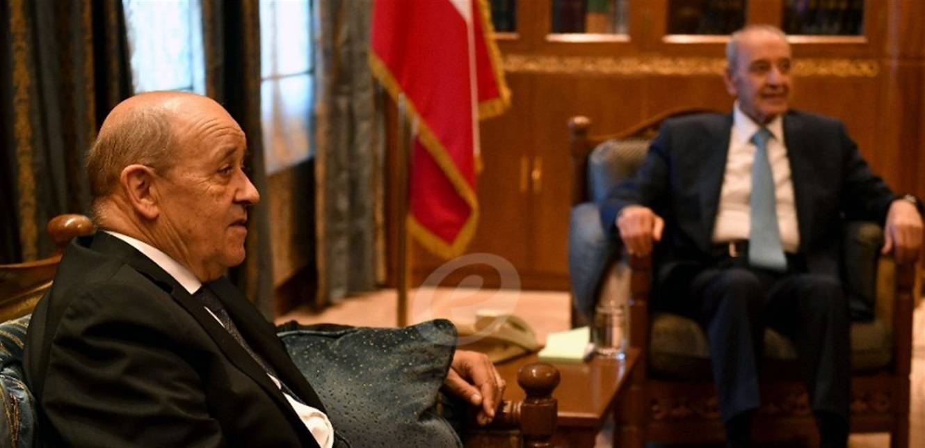 لودريان بغادر عين التينة من دون الإدلاء بأي تصريح