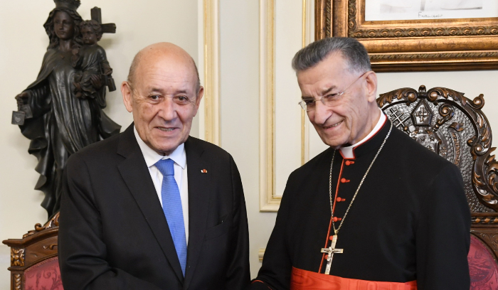 لودريان التقى الراعي لنحو ساعة وغادر دون الإدلاء بأي تصريح