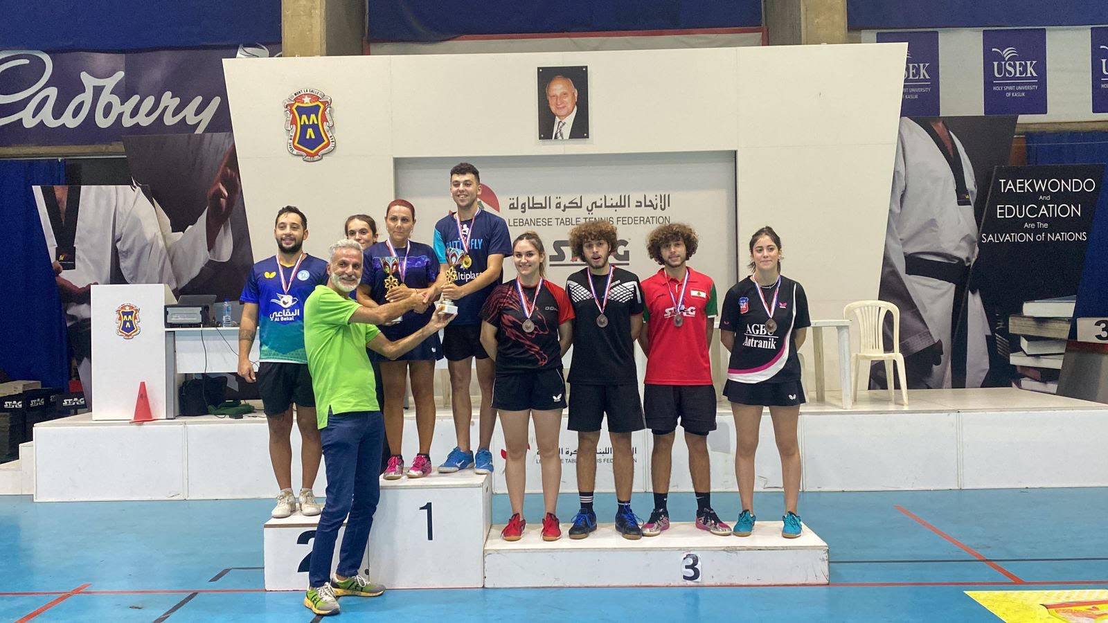 سهاكيان وفحص بطلا لبنان
في كرة الطاولة للزوجي المختلط
