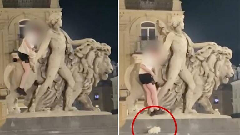 استغرق ترميمه 3 سنوات... سائح ثمل يتلف تمثال بورصة بروكسل