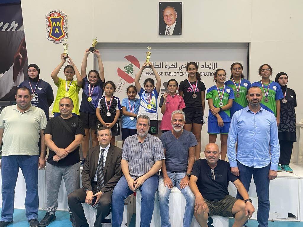 الهبش وشيري والكجك أبطال لبنان
للناشئات في كرة الطاولة