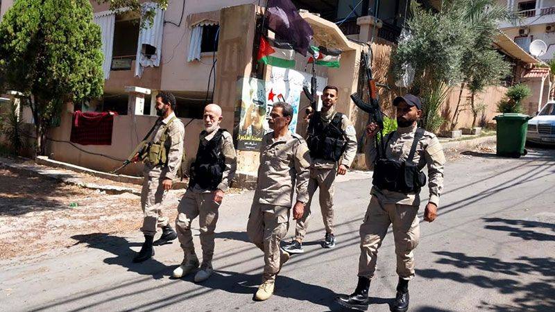 القوة الامنية الفلسطينية المشتركة نفذت اولى خطوات انتشارها في نقطتين داخل عين الحلوة
