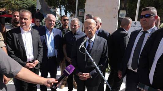 جالا على بلدات رحبة وشدرا وعندقت والقبيات
عون: نواجه أناساً هدفهم الوصول الى الحكم ليسرقوا... بينما نقاتل لنبني وطناً
باسيل : لن نكون شركاء بأيّ مُعادلة فشل... ولا أحد يُمكنه الفصل بيننا وبين الجيش