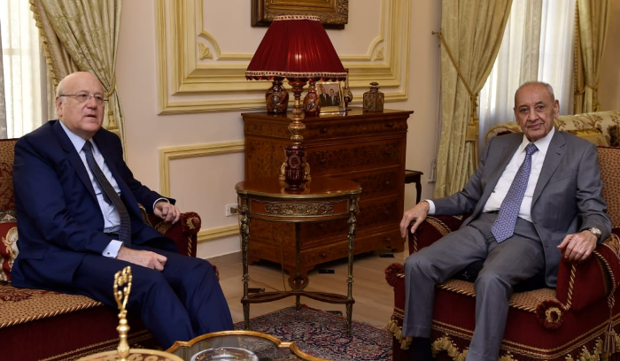 بري زار ميقاتي معزياً