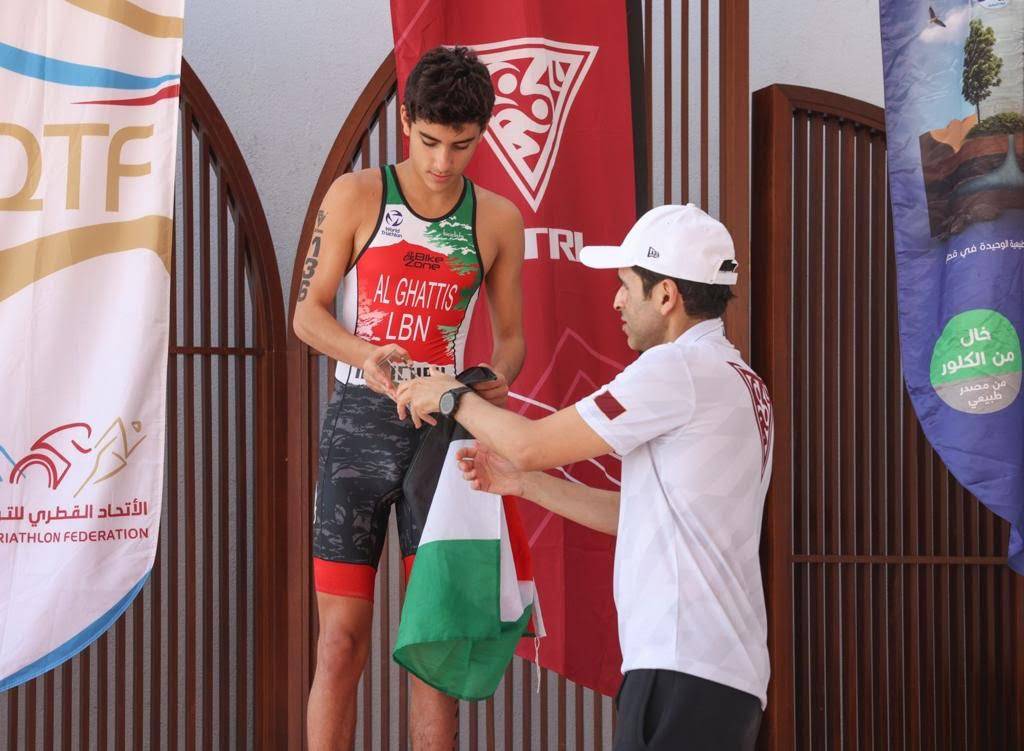 أكواتلون الدوحة... سمير غطيس في المركز الثاني