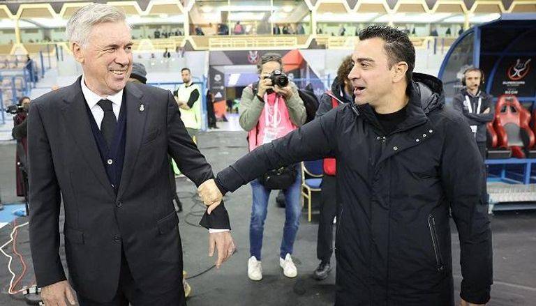 ريال مدريد وبرشلونة يد واحدة... تشافي يتضامن مع أنشيلوتي قبل الكلاسيكو