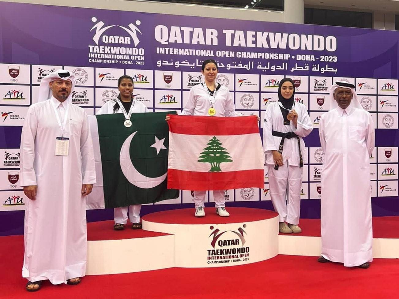 ذهبية لكارلا بستاني في بطولة قطر المفتوحة بالتايكواندو