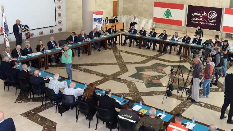 ياسين شرح خطة الطوارىء الوطنية من غرفة التجارة في طرابلس