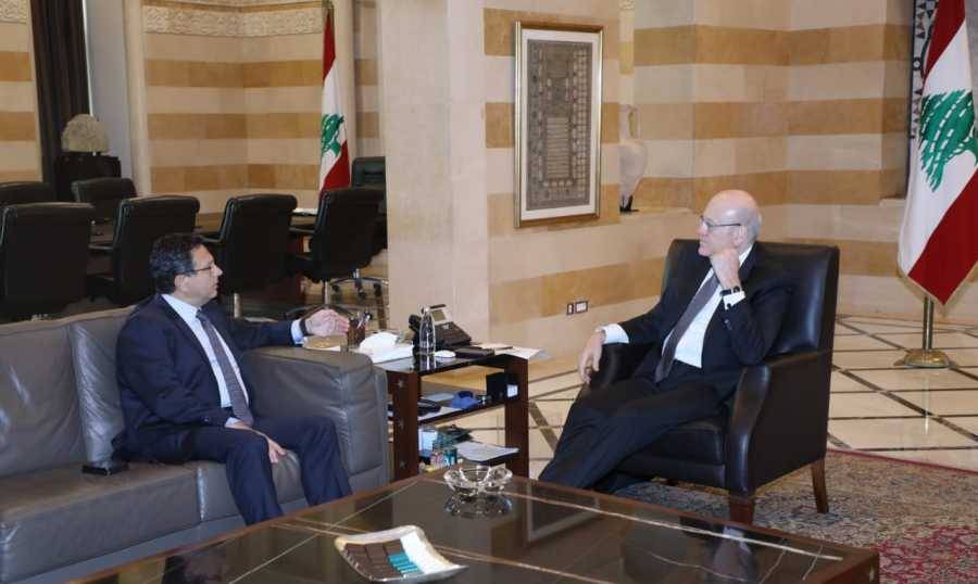 ميقاتي بحث مع كاريه المشاريع المطروحة للتمويل