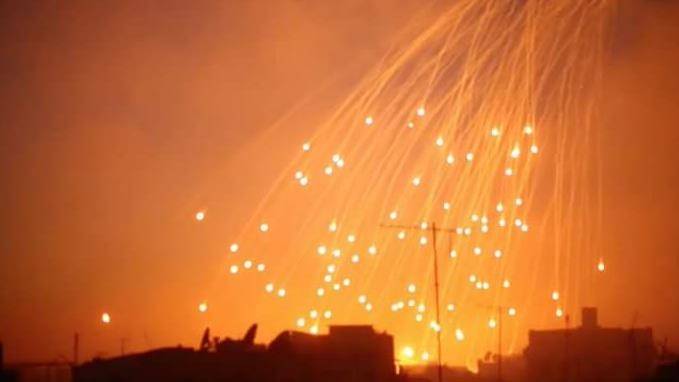 قصف بالفوسفور على حي التفاح في غزة