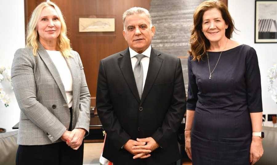 اللواء ابراهيم استقبل شيا في زيارة وداعية