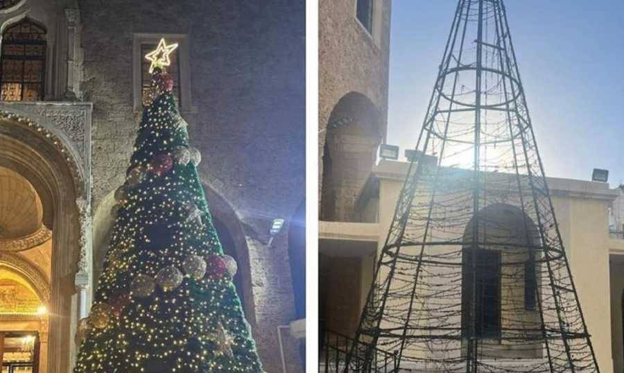 حارق شجرة الميلاد في طرابلس بيد القوى الأمنية