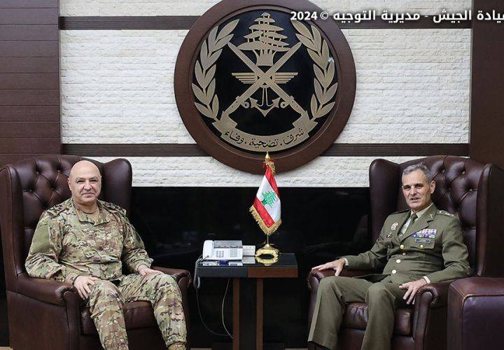 لازارو بحث مع بري وميقاتي
وقائد الجيش الأوضاع جنوباً