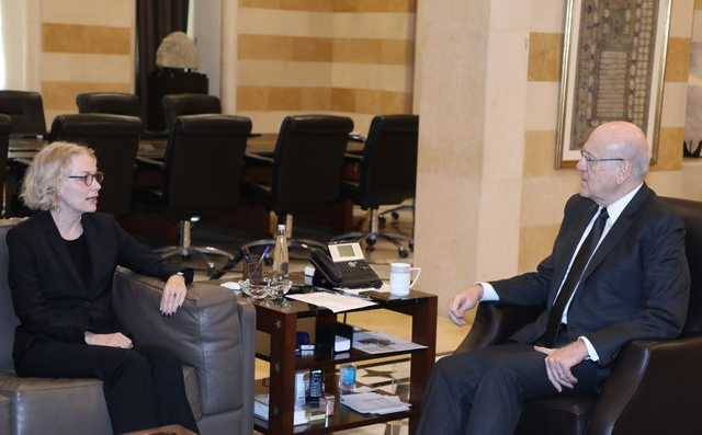 سفيرة إستونيا بحثت الأوضاع
مع ميقاتي وبو حبيب