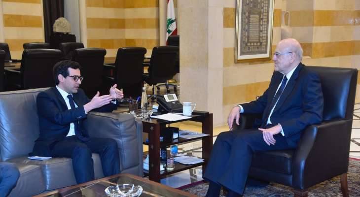 وزير خارجية فرنسا خلال لقائه ميقاتي: الأولوية حفظ التهدئة في الجنوب ووقف العمليات العسكرية
