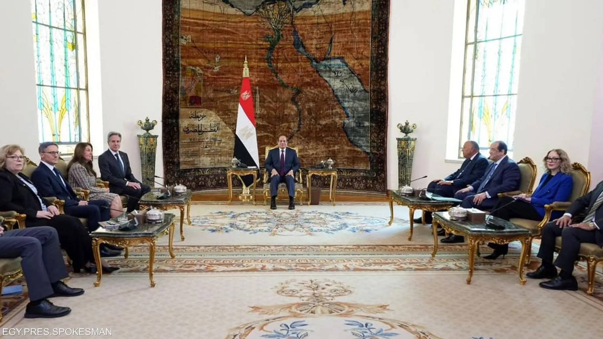 السيسي وبلينكن يناقشان جهود وقف إطلاق النار في غزة