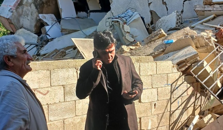 حمية تفقد موقع انهيار المبنى في صحراء الشويفات