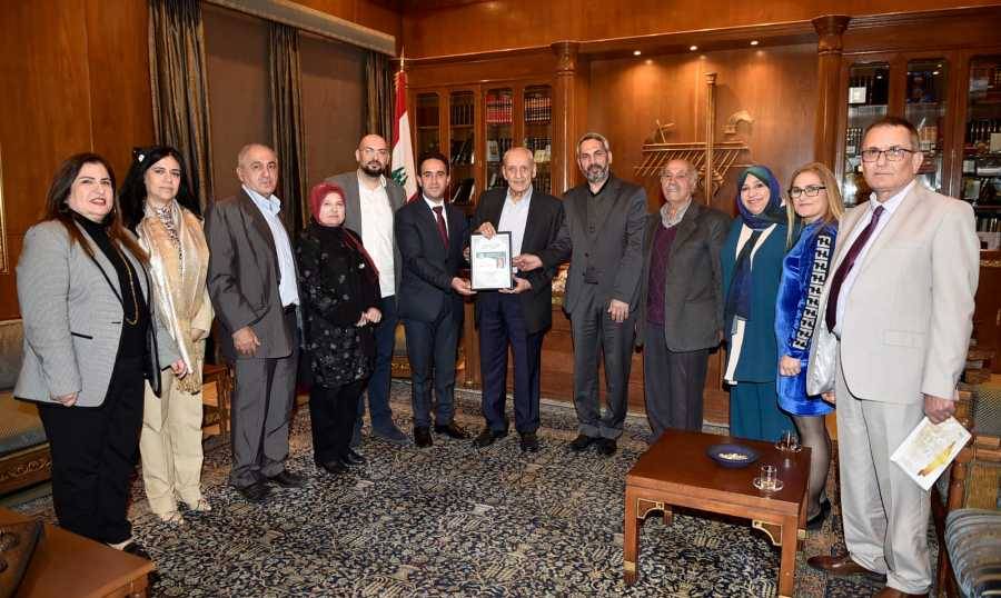 "إتحاد الكتّاب اللبنانيين" زار بري وأبي المنى