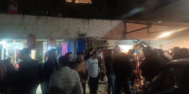 انهيار جزء من مبنى سكني في البسطا